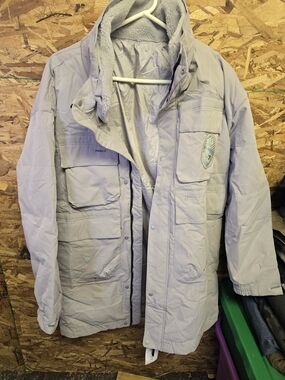 Men's Light Gray Winter Parka Jacket - Insulated Cold-Weather Coat